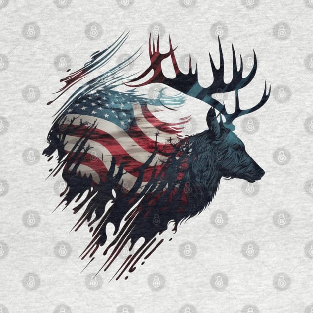 National flag symbol, deer hunter by Andrew World